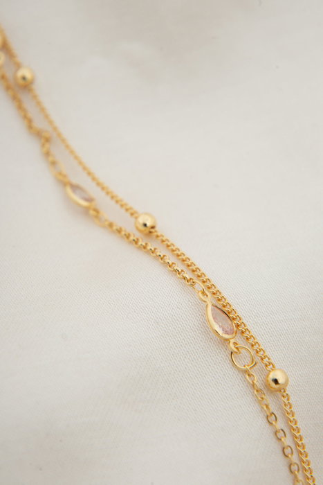 Heliophilia Silver Tobillera de Metal Dorado